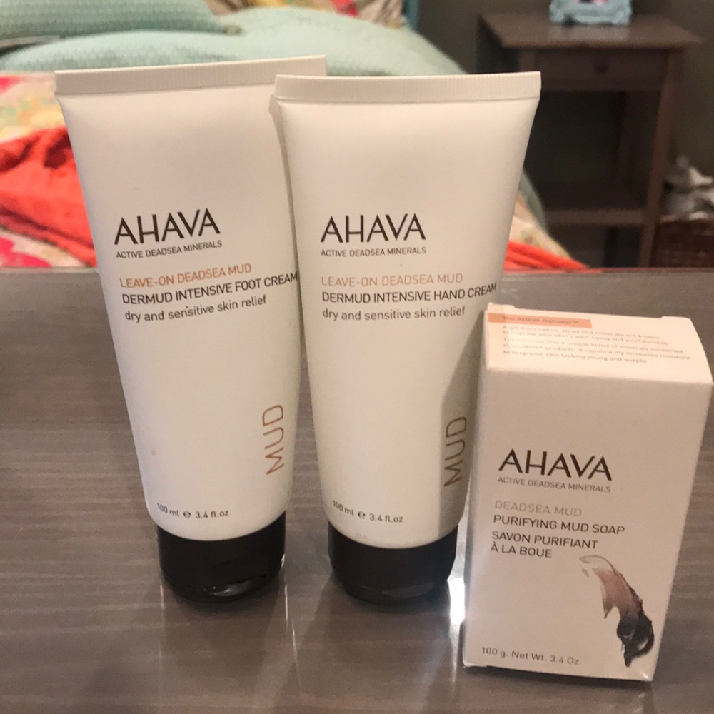 Ahava lotions and soap